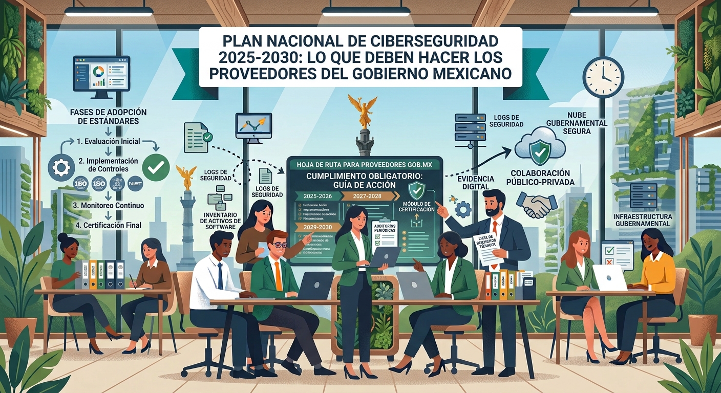 Plan Nacional de Ciberseguridad México 2025-2030: Eje 6 cadena de suministro y proveedores APF